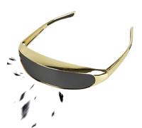 Protective One-Piece Mirror Welding Goggles, Cutting Grinding Welding Safety Glasses, Auto Darkening Welding Welding Safety Glasses for Men (Gold)