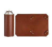 Protector De Alfombrilla Para Estufa,Protectores De Estufa - Alfombrilla Protectora Para Estufa De Cuero PU Di 11,81x7,87 Pulgadas | Equipo De Estufa De Senderismo Con Base Di Estufa, Almohadilla Anti
