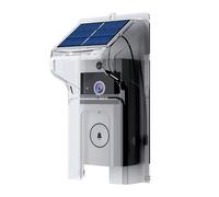 Protector Para El Timbre De La Puerta - 11,5 x 21,5 cm Esterno Impermeabile Con Pannello Solar | Cubierta Anti Lluvia Para Francobolli Todas Marcas | Fácil Instalación Para Apartamentos Hogar Oficina