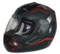 protectWEAR - Casco moto H510 Arrow nero opaco / rosso - S