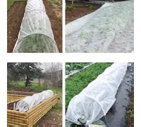 Protegge le piante all'aperto dal gelo invernale utilizzando tessuto non tessuto resistente agli strappi e al freddo, con design traspirante e stabilizzazione integrata (3 x 15 m bianco)