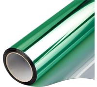 Proteggere dalla luce solare Pellicola for finestre a specchio unidirezionale 2/3/5M pellicola solare riflettente autoadesiva pellicola for la privacy(Green silver,50x200cm)