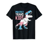 Proteggere i bambini trans Dinosaur T Rex Transgender Pride Boys Maglietta
