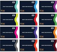Proteggi Carte di Credito Contactless RFID, 12 Buste Blocco RFID con Codifica a Colori, Protezione RFID per Carte di Credito Bancomat e Documenti, Porta Bancomat Schermato di Boxiki Travel