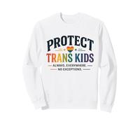 Proteggi i Bambini Trans LGBTQ+ Pride Equality Support Design Felpa