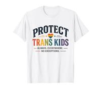 Proteggi i Bambini Trans LGBTQ+ Pride Equality Support Design Maglietta