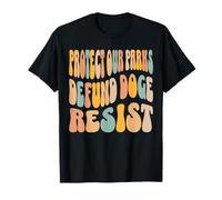 Proteggi i nostri parchi Defund DOGE Resist National Parks Alt US Maglietta