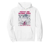 Proteggi i Nostri parchi Nazionali Cryptid Campfire Camping Felpa con Cappuccio
