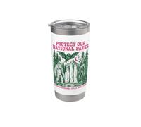 Proteggi i nostri parchi nazionali Mothman Cryptid Weirdcore Horror Bicchiere termico in acciaio inox doppia parete
