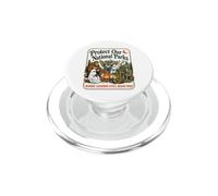 Proteggi i nostri parchi nazionali Mothman Cryptid Weirdcore Horror PopSockets PopGrip per MagSafe