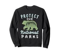 Proteggi i nostri parchi nazionali Orso USA Natura Escur Felpa