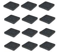 Proteggi i tuoi pavimenti con tappetini in gomma ad alta densità per tapis roulant, set da 12, 10 x 10 x 1,3 cm, colore nero