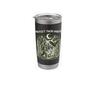 Proteggi il loro habitat Cryptid Forest Vintage Bigfoot Mothman Bicchiere termico in acciaio inox doppia parete