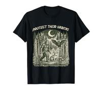 Proteggi Il Loro Habitat Cryptid Forest Vintage Bigfoot Mothman Maglietta