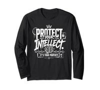 Proteggi Il Tuo intelletto Graphic Design Maglia a Manica