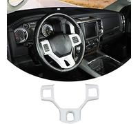 Proteggi il volante Coprivolante interno con rivestimento in ABS per accessori Dodge RAM 1500 2010-2017, bianco