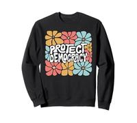Proteggi la democrazia Retro Vintage Patriottico PRO Democratico Felpa