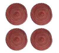 Proteggi la sala da pranzo e le superfici della cucina con questo set di 4 sottobicchieri resistenti al calore, combinando la funzione con un elegante aspetto strutturato (rosso)