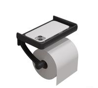Proteggi la tua carta igienica con questo supporto in acciaio inox opaco con mensola, design antiruggine che contiene rotoli più grandi e mantiene gli oggetti essenziali vicini in qualsiasi bagno