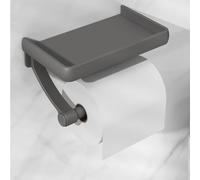 Proteggi la tua carta igienica con questo supporto in acciaio inox opaco con mensola, design antiruggine che contiene rotoli più grandi e mantiene gli oggetti essenziali vicini in qualsiasi bagno