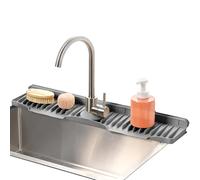 Proteggi Lavello per Cucina | Tappetino in Silicone da 70 cm Auto-drenante,Barriera Antispruzzo per Rubinetto Lavello - per casa, ristoranti, bagni, sotto, intorno/dietro piano, sottolavello