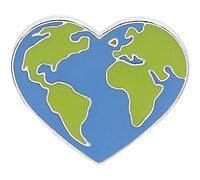Proteggi Le Spille Spilla Dello Smalto Per Smalto Terrestre Per Zaini, Badge Per Pin Di Lapel Di Terra a Forma Di Cuore Per Borse Giacche Di Abbigliamento Accessori Fai - -te