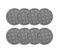 Proteggi le tue superfici con sottobicchieri in silicone set di 8 nero grigio bi