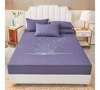 Proteggi Materasso Lenzuolo con Angoli Copri Materasso Coprimaterasso con Cerniera Copriletto Lenzuola Matrimoniali Fodera per Materasso Coprirete Matrimoniale(#2,150x200x25cm)