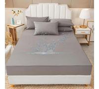 Proteggi Materasso Lenzuolo con Angoli Copri Materasso Coprimaterasso con Cerniera Copriletto Lenzuola Matrimoniali Fodera per Materasso Coprirete Matrimoniale(#1,120x200x15cm)