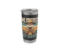 Proteggiamo All'alba Wildlife Otter Bicchiere termico in acciaio inox doppia parete