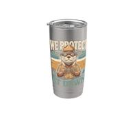 Proteggiamo All'alba Wildlife Otter Bicchiere termico in acciaio inox doppia parete