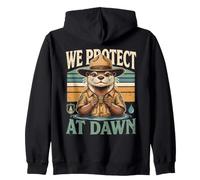 Proteggiamo All'alba Wildlife Otter Felpa con Cappuccio