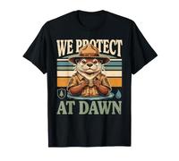 Proteggiamo All'alba Wildlife Otter Maglietta