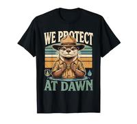 Proteggiamo All'alba Wildlife Otter Maglietta