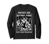 Proteggiamo Luoghi infestati Giardini Creature Bigfoot Maglia a Manica
