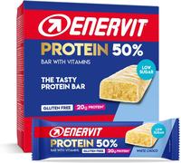 , Protein Bar 50% White Choco, Barrette Proteiche, 20G Di Proteine, Low Sugar, C