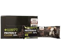 Protein+ - Barretta Proteica al 25% Ricoperta di Cioccolato Fondente - Gusto Classic Cocco - Box da 24 Barrette