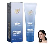 Protein Hair Straightening Cream - 100 ml Fast Smoothing, effetto crespo & Glossy Silk Finish,Styling Treatment for Curly/Frizzy/Wavy Hair,Suitable for Women&All Hair Types,Enhances Natural Beauty (1