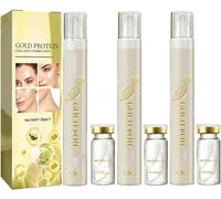 Protein Thread Lifting Set, Soluble Protein Thread and Nano Gold Essence Combination, Absorbable Collagen Thread for Face Lift,Reduce Fine Lines Wrinkle, 10ml. (3pcs)