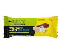 Protein+ Wafer Low Sugar, Barretta Proteica senza Zuccheri Aggiunti, +WATT (Barretta Singola, Vaniglia)