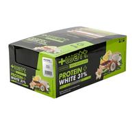 Protein+ white - Barretta Proteica al 31% Ricoperta di Glassa al Latte - Gusto Cocco - Box da 24 Barrette