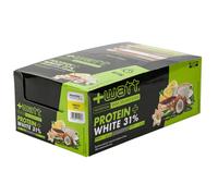 Protein+ white - Barretta Proteica al 31% Ricoperta di Glassa al Latte - Gusto Crema al Limone - Box da 24 Barrette