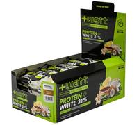 Protein+ white - Barretta Proteica al 31% Ricoperta di Glassa al Latte - Gusto Tiramisù - Box da 24 Barrette