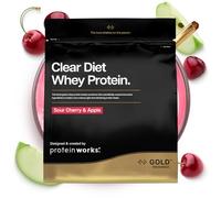 Protein Works | Clear Diet Whey Protein - GOLD Innovation, Polvere Di Siero Isolato, Bevanda Proteica Rinfrescante, Amarena & Mela, 40 Porzioni, 1kg