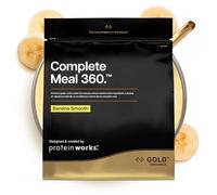 Protein Works | Complete Meal 360 - Gold Innovation, ricambio per pasti shake, High Protein, Omega 3, 165 benefici per la salute, dura 3-5 ore, sasso, banana smooth, 5 pasti, 500 g