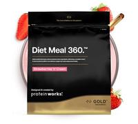 Protein Works | Diet Meal 360 - Gold, Panna e Fragole, 14 Pasti, 1kg