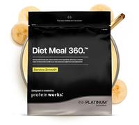 Protein Works | Diet Meal 360 - PLATINUM Innovation, Shake Sostitutivo Pasti Dietetico, Perdita Peso, 26 Vitamine & Minerali, Semi Di Lino, Inulina, Omega-3, Banana Vellutata, 33 Pasti, 2kg