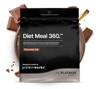 Protein Works | Diet Meal 360 - PLATINUM Innovation, Shake Sostitutivo Pasti Dietetico, Perdita Peso, 26 Vitamine & Minerali, Semi Di Lino, Inulina, Omega-3, Cioccolato Morbido, 16 Pasti, 1kg