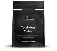 Protein Works - Matrix Massa Totale | Frullato di Proteine in Polvere Ipercalorico & Iperproteico | Per Aumentare di Peso | 8 Agitare | Panna & Biscotti | 1kg