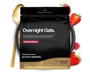 Protein Works | Overnight Oats - GOLD Innovation, Colazione High-Protein, Semi Di Chia & Lino, Supporta Perdita Peso Sana, Basso Zucchero, Frutti di Bosco, 14 Porzioni, 1kg
